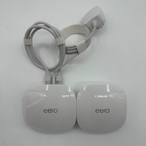 Lot 2 Eero J010001 Wireless Dual-Band Single Wi-Fi Sys Router Unit1 cord only